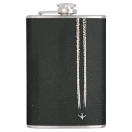 Upp i den himmel-/för kickhöjdflygplan contrailen fickplunta