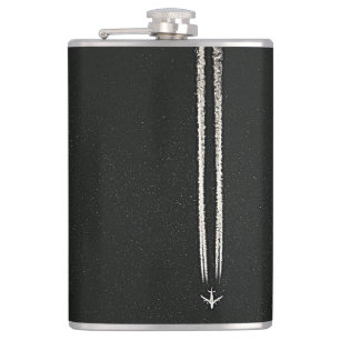 Upp i den himmel-/för kickhöjdflygplan contrailen fickplunta