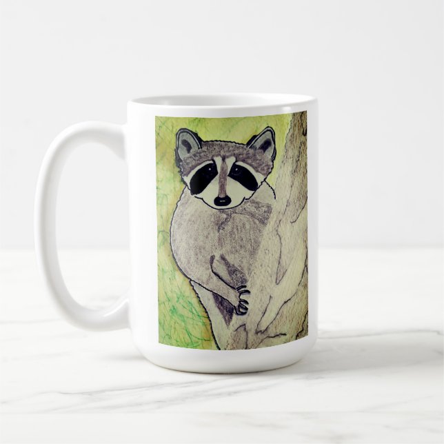 Upp i ett träd, behöver en hand kaffemugg (Vänster)