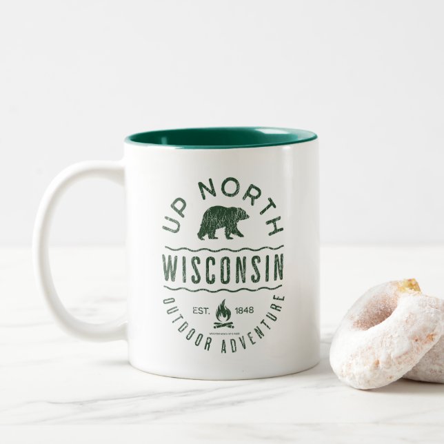 Upp i norra Wisconsin Två-Tonad Mugg (Med munk)