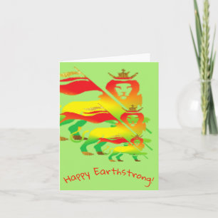Upp! Lycklig Earthstrong Birday Card Tack Kort