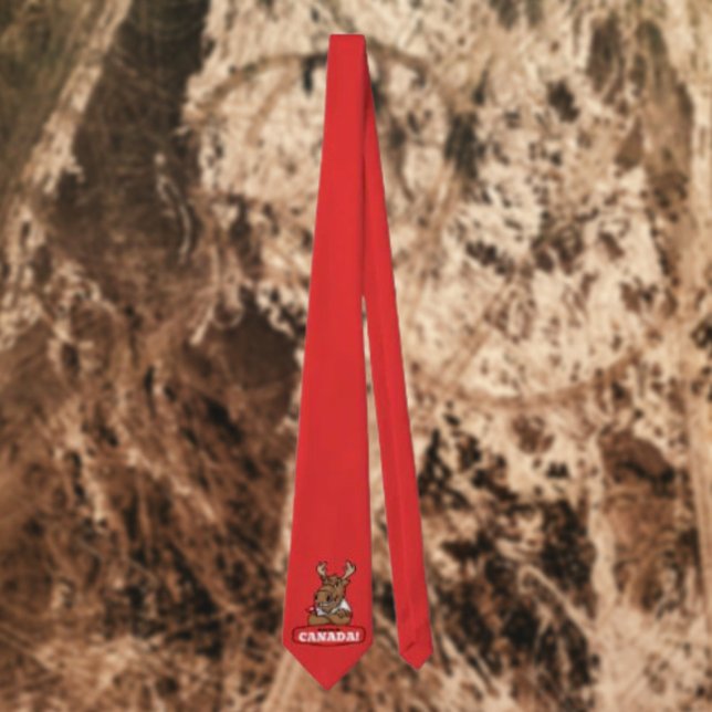 Upp med Kanada! Funny Moose Necktie Slips (Skapare uppladdad)