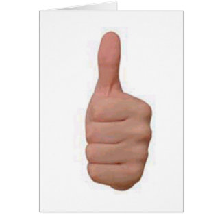 Upp med tummarna! hälsningskort