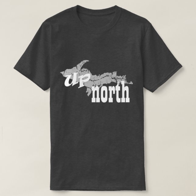 UPP Michigan Yooper uppe i norra Manar T-shirt (Design framsida)