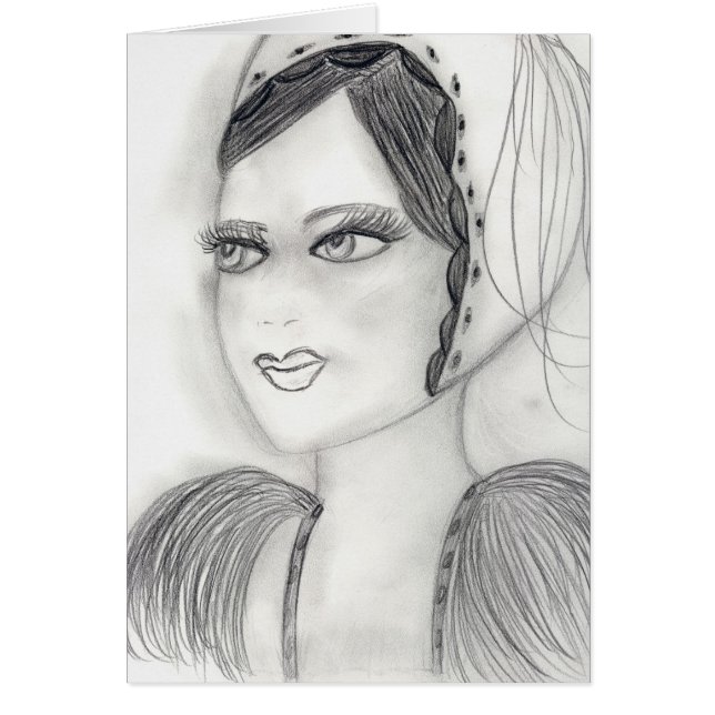 Upp nära klaff hälsningskort (Framsidan)