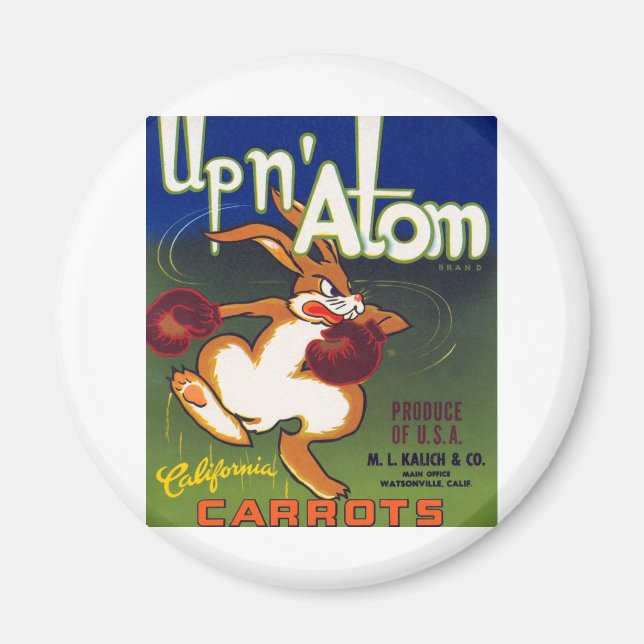 Upp n'Atom California Carrots Magnet (Framsidan)