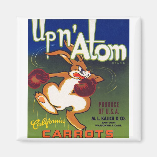 Upp n'Atom California Carrots Magnet (Framsidan)