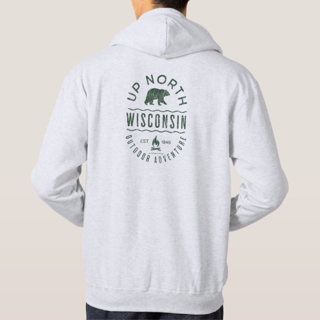 Upp North Wisconsin Hoodie (Baksida)
