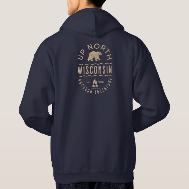 Upp North Wisconsin Hoodie (Baksida)