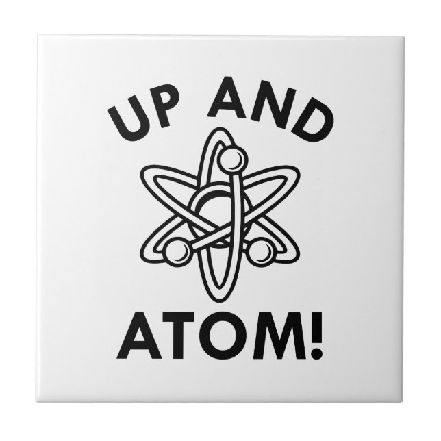 Upp och Atom! Kakelplatta (Framsidan)