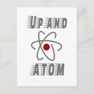 Upp och ATOM, Science Humor Pun Funny Vykort