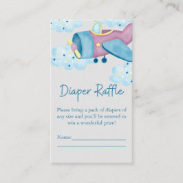 Upp och bort Lila Grått Flygplansdyning Raffle Tilläggskort