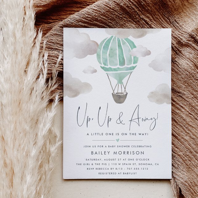 Upp och bort | Luftballong Baby Shower Inbjudningar (Skapare uppladdad)