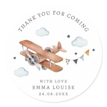 Upp och bort, Vintage, vattenfärgsflygplan, babysk