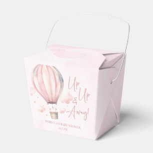 Upp och iväg! Rosa Luftballong Baby Shower Presentaskar