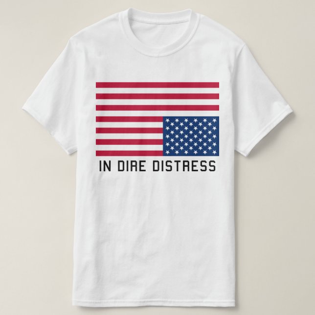 Upp och ned Flagga i stress T Shirt (Design framsida)