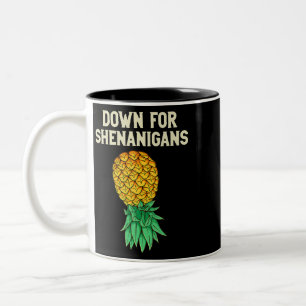 Upp och ned för anas ned för Shenanigans Funny S Två-Tonad Mugg