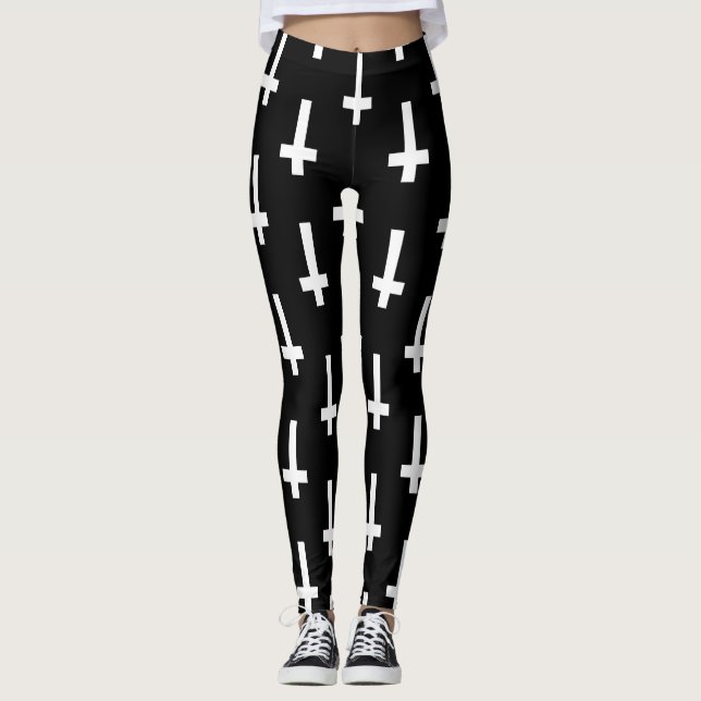 upp och ned i kor leggings (Framsida)