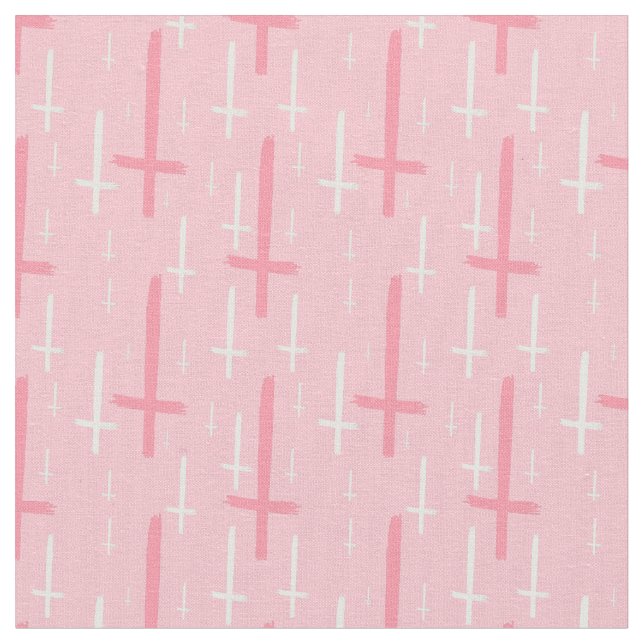 upp och ned inverterad kor-pastellrosa tyg (Närbild)