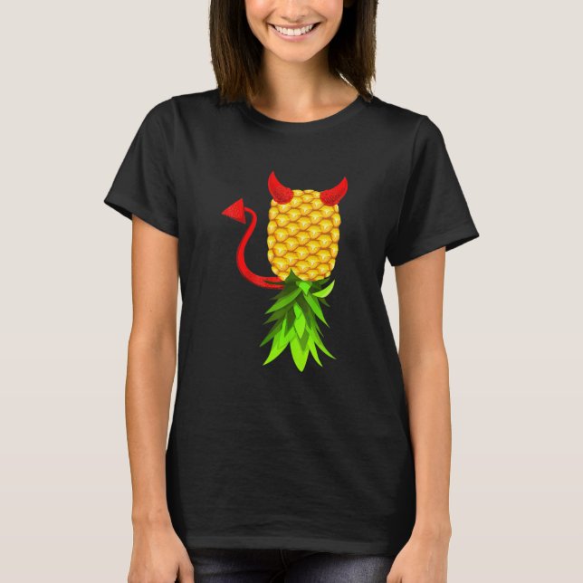 Upp och ned Manar av ananas Swinger Kvinnor T Shirt (Framsida)