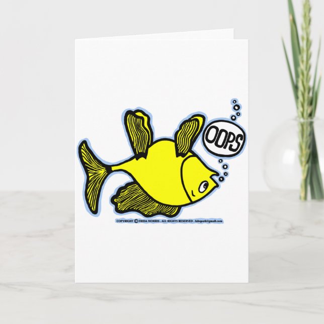 Upp och ned på fisken! kort (Framsida)