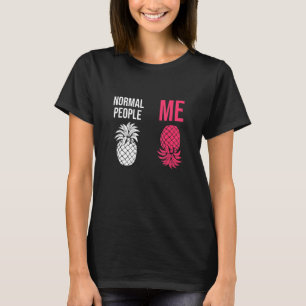 Upp och ner ananas till vanilj swingare skämt t shirt