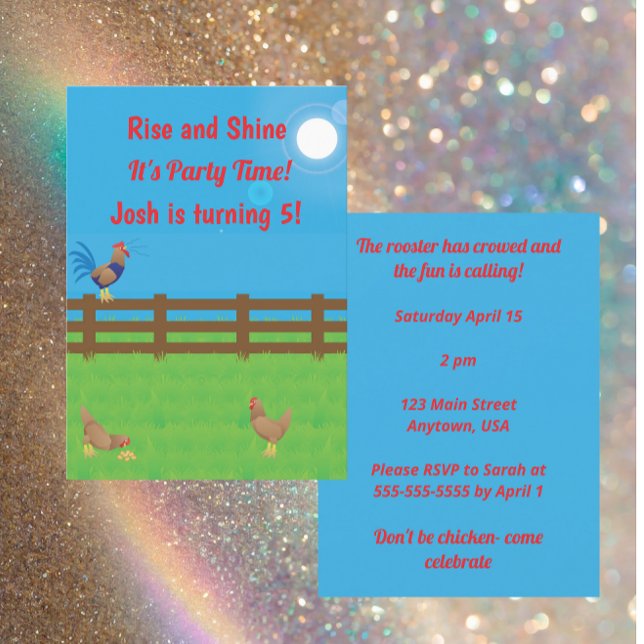 Upp och pigga Det är festtid Inbjudningar (Skapare uppladdad)