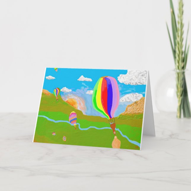 Upp och upp och bort kort (Framsida)