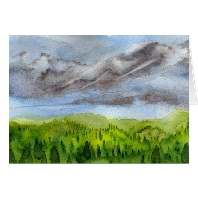 Upp ovanför mitt huvud nr 1 hälsningskort (Framsidan Horizontal)