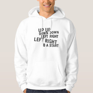 UPP ÖVRE BESEGRA BESEGRAR DEN VÄNSTRA HÖGER SOM SWEATSHIRT MED LUVA