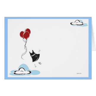 Upp övre och bort hälsningskort