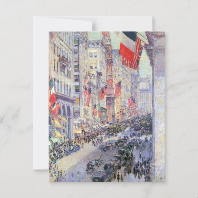 Upp på Avenue från 34th Street, maj 1917 av Hassam (Framsida)