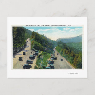 Upp på spåret från Hair Pin Turn, parkerat Vykort