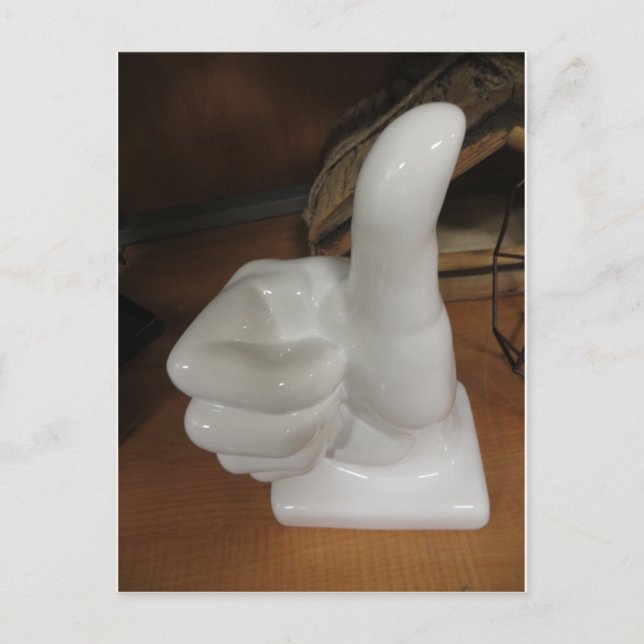 Upp-status för tummen vykort (Framsida)