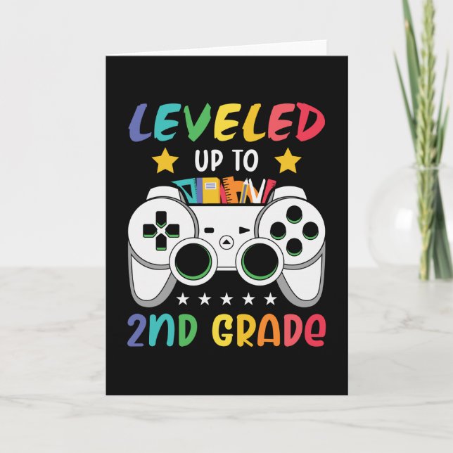 Upp till andra videospelaren Klass Back to school Kort (Framsida)