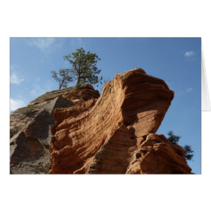 Upp till Angels Landing i Zion National Park Hälsningskort