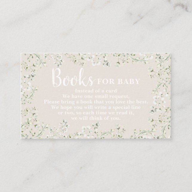 Upp till Clouds Baby Shower Bokar för Baby Card Tilläggskort (Framsida)