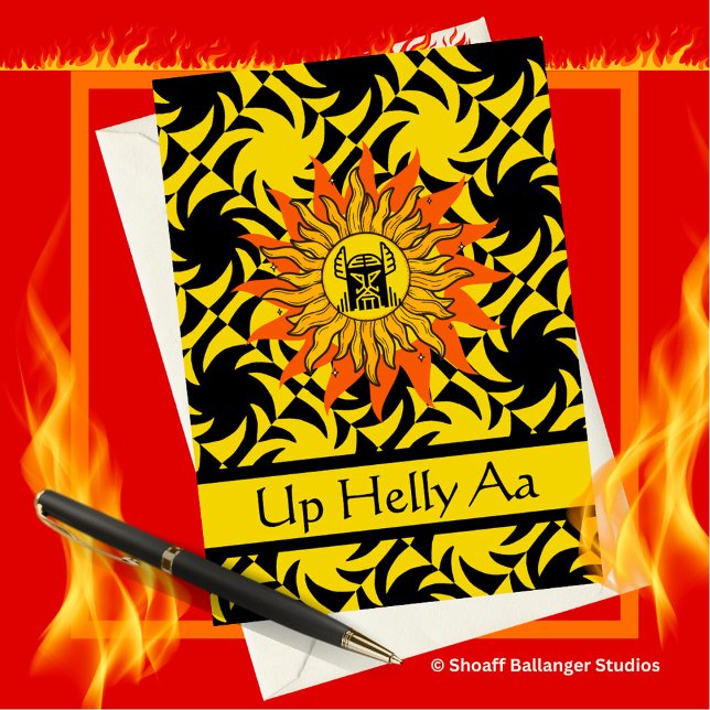 Upp till Helly Aa den oövervintliga illustrationen Hälsningskort (Skapare uppladdad)