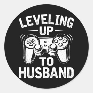 Upp till make Mäns brudgum Mäklare fest Gamer Mäns Runt Klistermärke