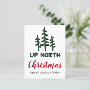 Upp till Nordjul, rustika evergreens Vykort