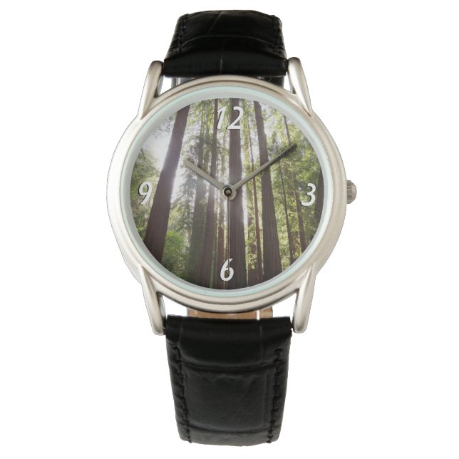 Upp till Redwoods på morgonen Armbandsur (Framsida)