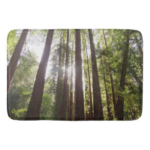 Upp till Redwoods på morgonen Badrumsmatta