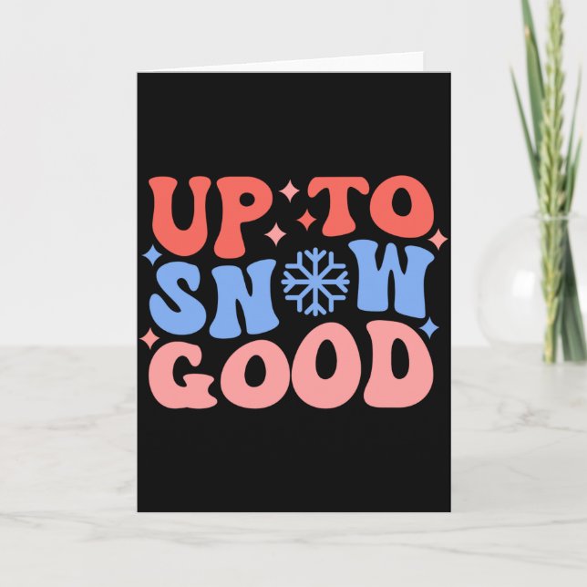 Upp till snö bra kul vinterdesign  kort (Framsida)