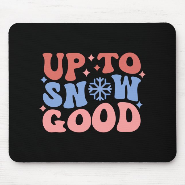 Upp till snö bra kul vinterdesign  musmatta (Framsidan)