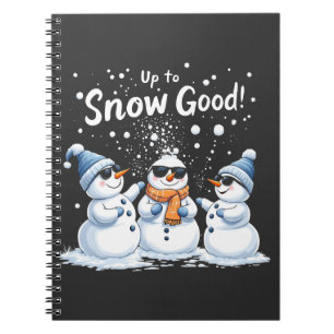 Upp till Snö Bra Lung Snögubbe jul Anteckningsbok