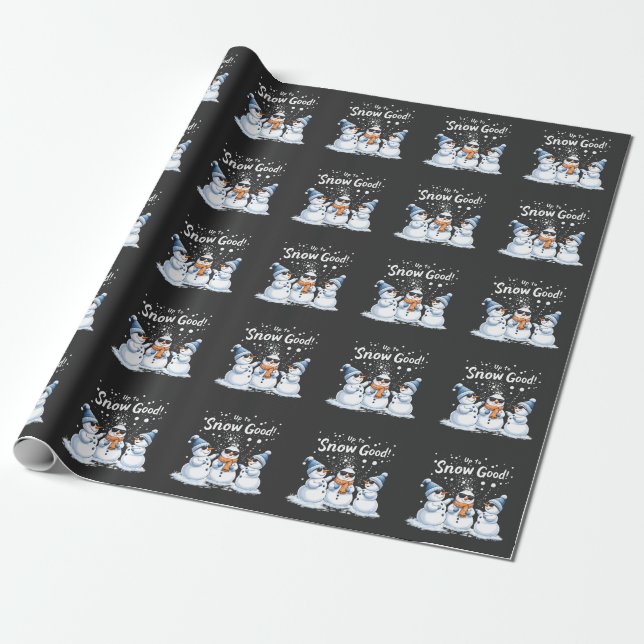 Upp till Snö Bra Lung Snögubbe jul Presentpapper (Utrullad)