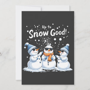 Upp till snö Bra Rolig Snöman Jul Inbjudningar