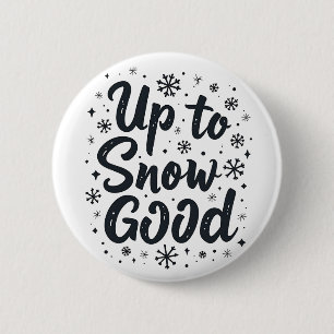 Upp till snö bra rolig vinter snöflinga jul knapp