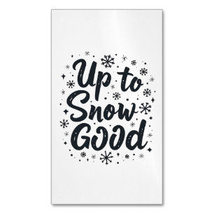 Upp till snö bra rolig vinter snöflinga jul magnetiska visitkort