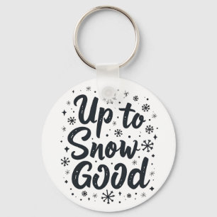 Upp till snö bra rolig vinter snöflinga jul nyckelring